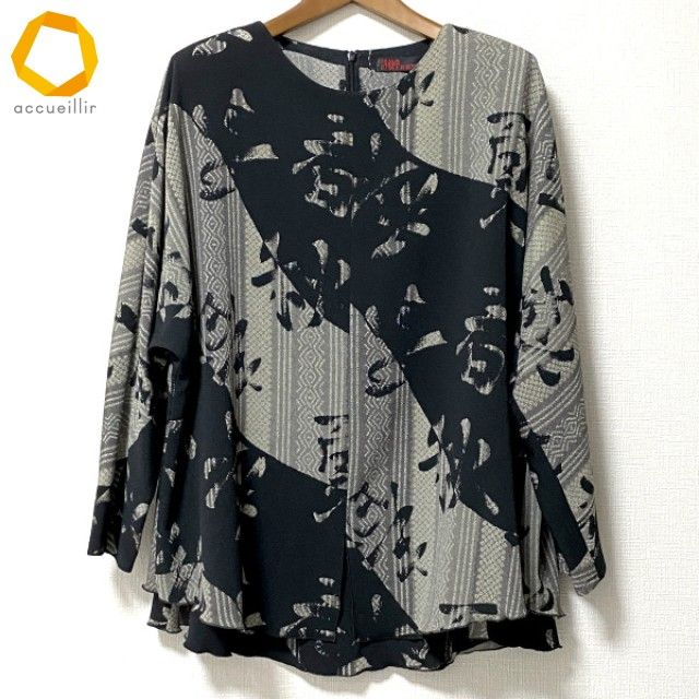 anc シセンドウ 詩仙堂 ヒトシタムラ チュニック 黒 グレー ちりめん