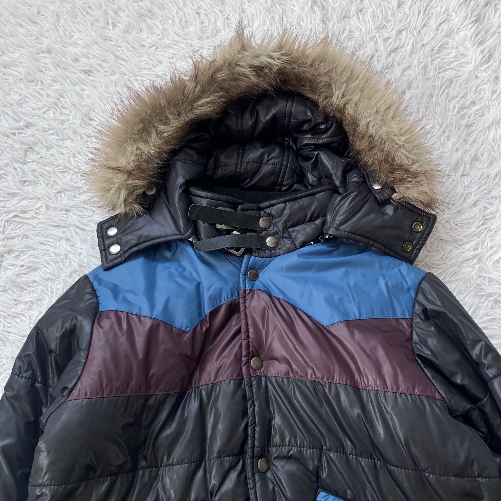 アーカイブ archive y2k 中綿ジャケット リバーシブル 00s 光沢 ファー