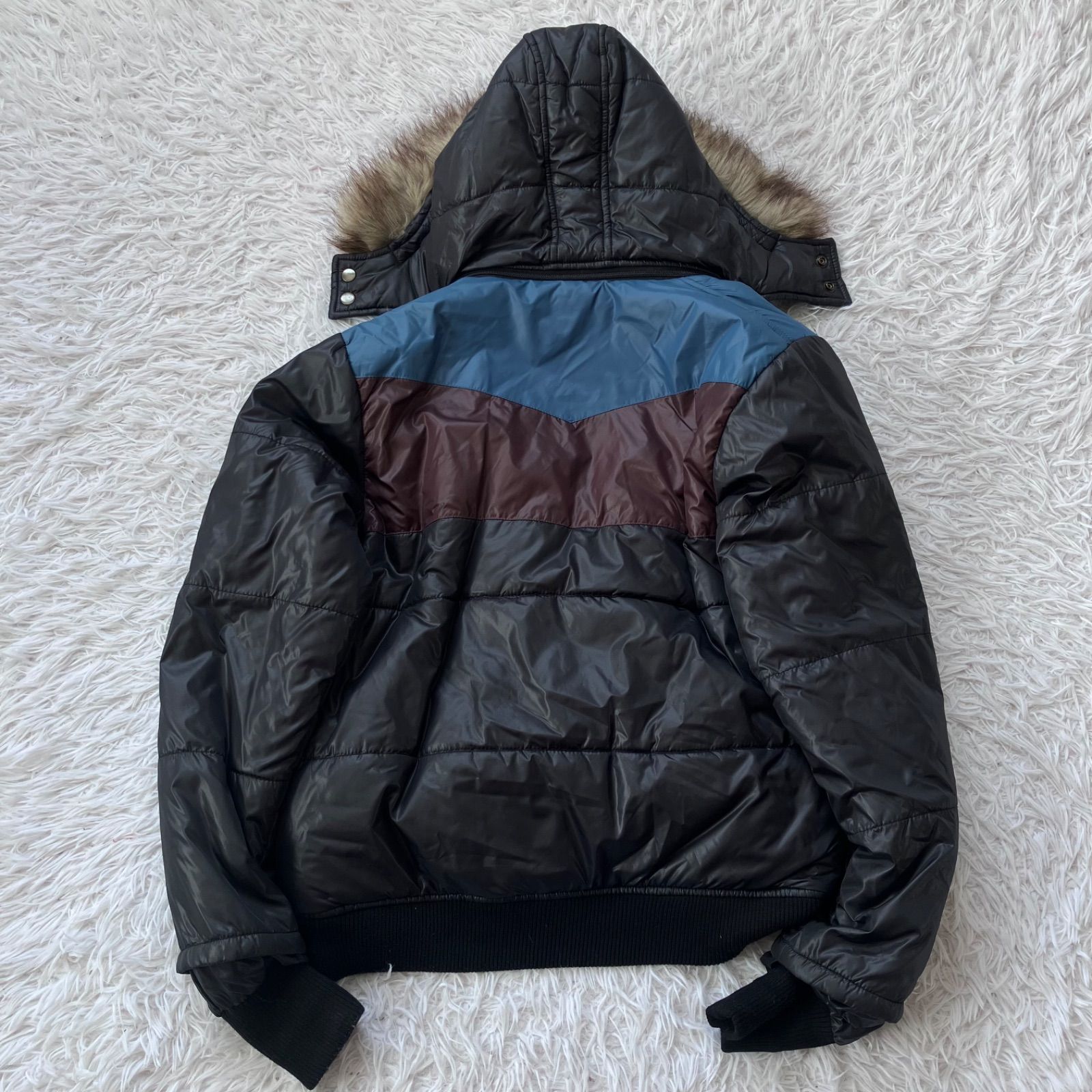 アーカイブ archive y2k 中綿ジャケット リバーシブル 00s 光沢 ファー