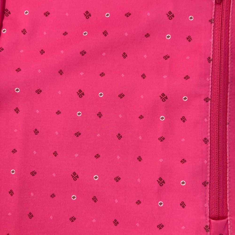 サイズ：38 ADABAT アダバット ハーフジップ 半袖ポロシャツ 総柄