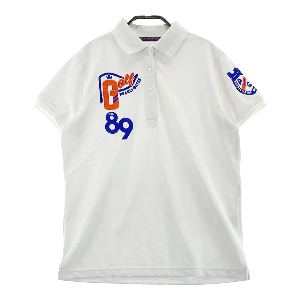 PEARLY GATES ゴルフシャツ ホワイト サイズ：2 PEARLY GATES パーリーゲイツ 半袖ポロシャツ ホワイト系