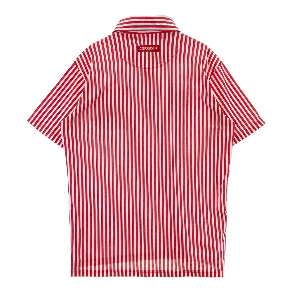 サイズ：L 23区GOLF ニジュウサンクゴルフ 半袖ポロシャツ ストライプ