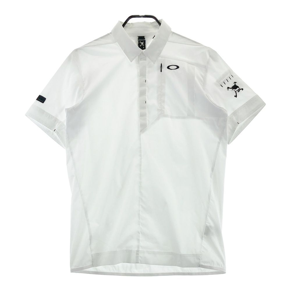サイズ：L OAKLEY オークリー 半袖ポロシャツ スカル ホワイト系