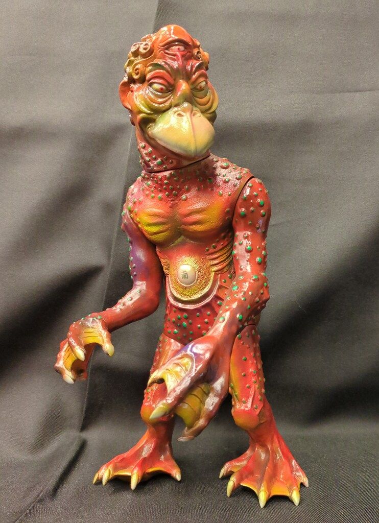 シカルナ・工房 幻獣ソフトシリーズ 渇覇(カッパ/オレンジ成型/緑塗装