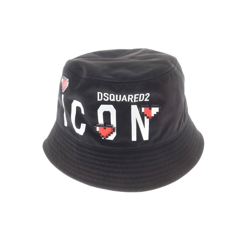 ディースクエアード DSQUARED2 ハット M - コットン カーキ×ライト