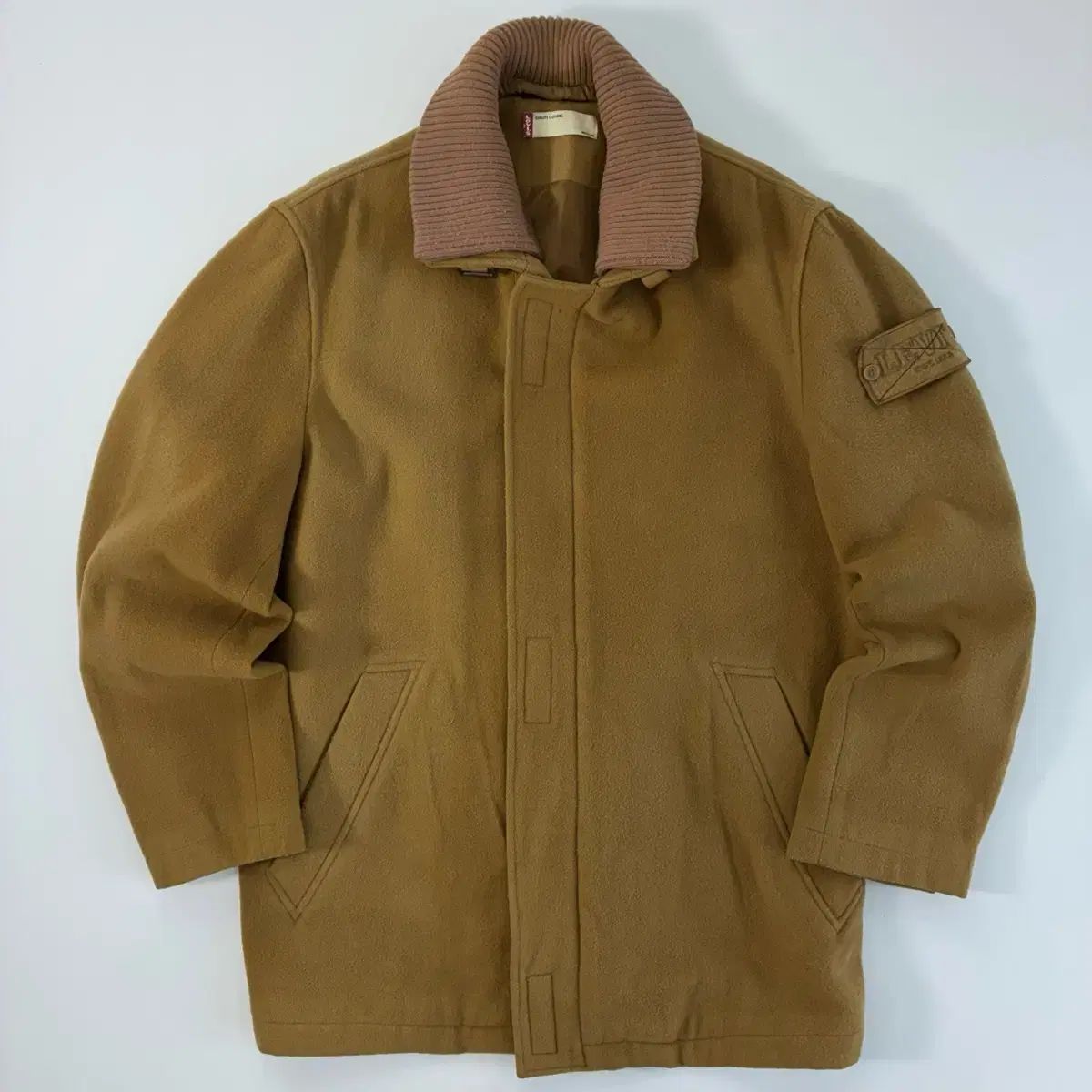 Levi's リーバイス ハイネック キャメル ウール コート