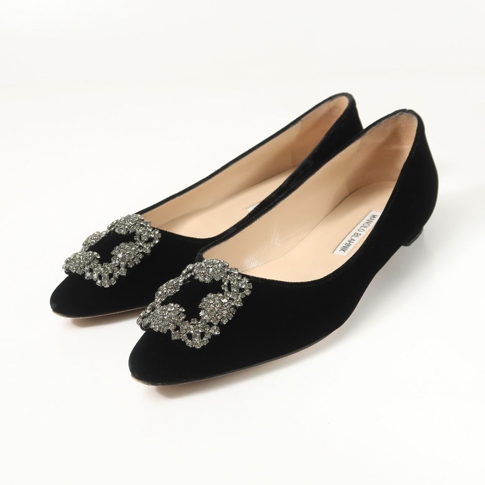 MANOLO BLAHNIK マノロブラニク パンプス サイズ38 ハンギシ ビジュー