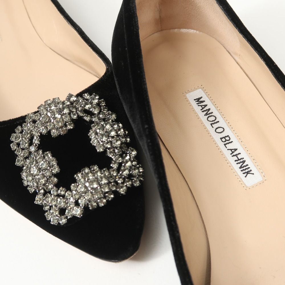 MANOLO BLAHNIK マノロブラニク パンプス サイズ38 ハンギシ ビジュー