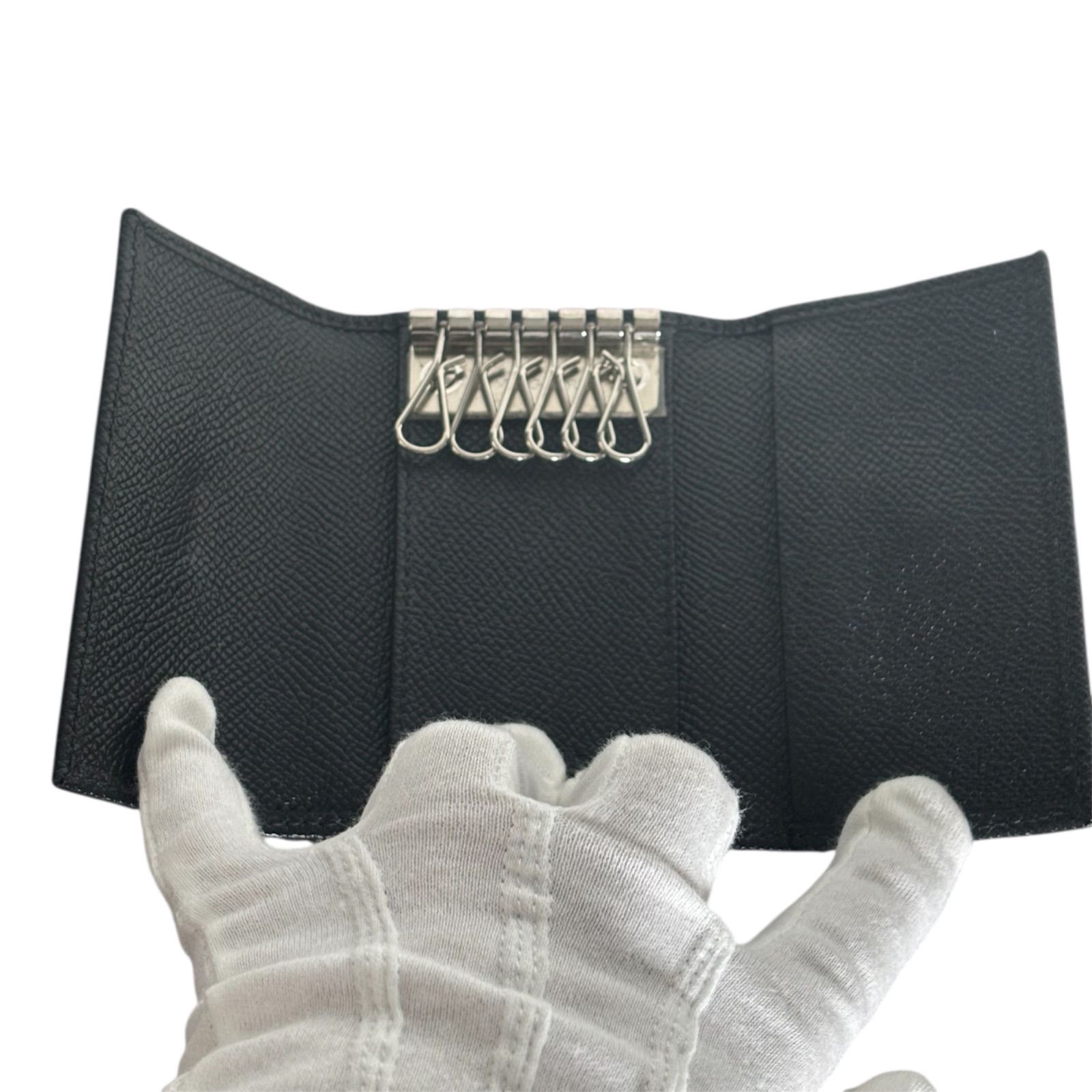 未使用】BVLGARI ブルガリ ブラック レザー 6連キーケース 黒 箱付き