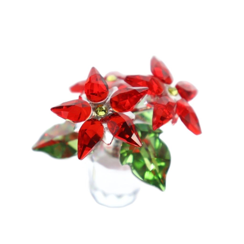 スワロフスキー SWAROVSKI ポインセチア インテリア 置物 クリスタル