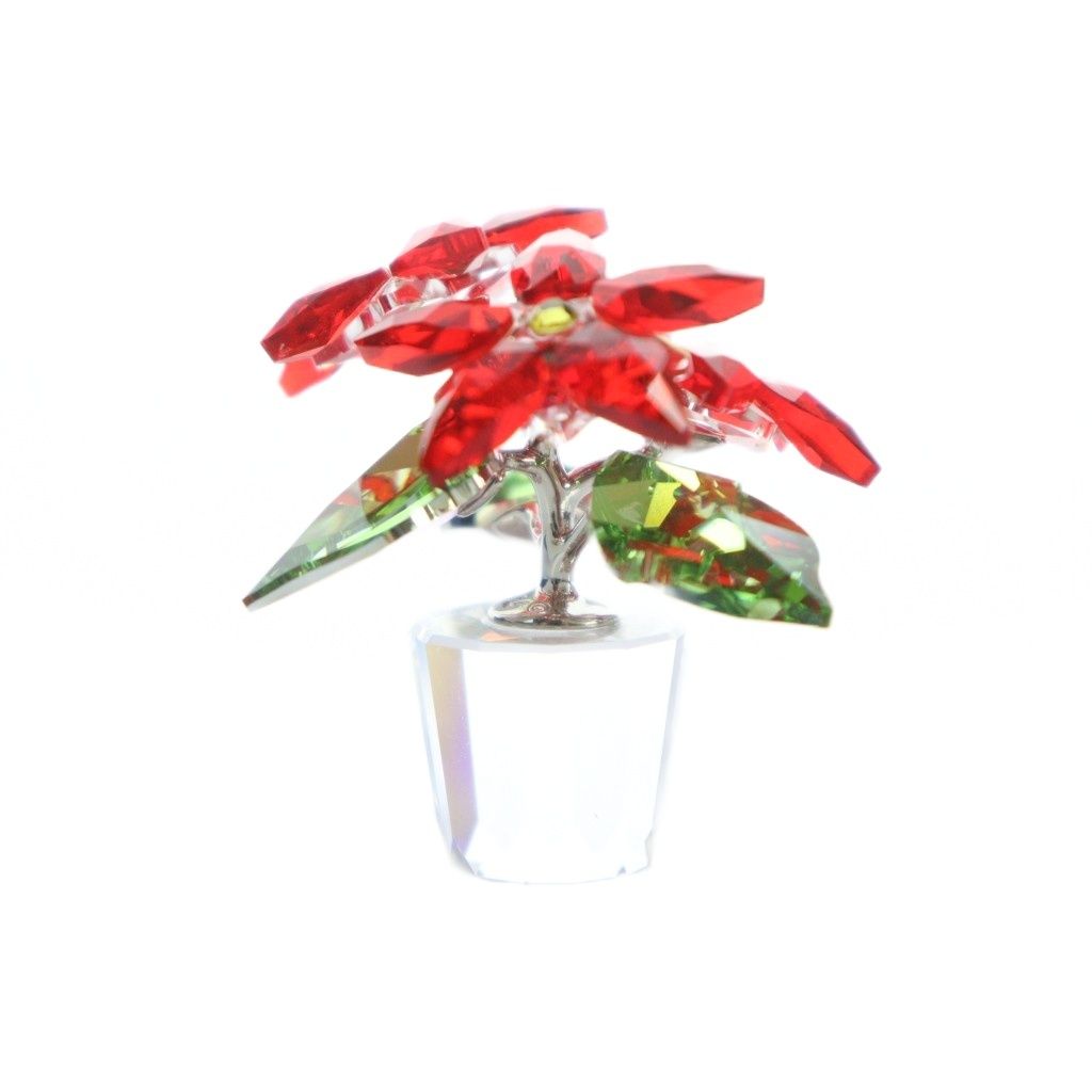 スワロフスキー SWAROVSKI ポインセチア インテリア 置物 クリスタル