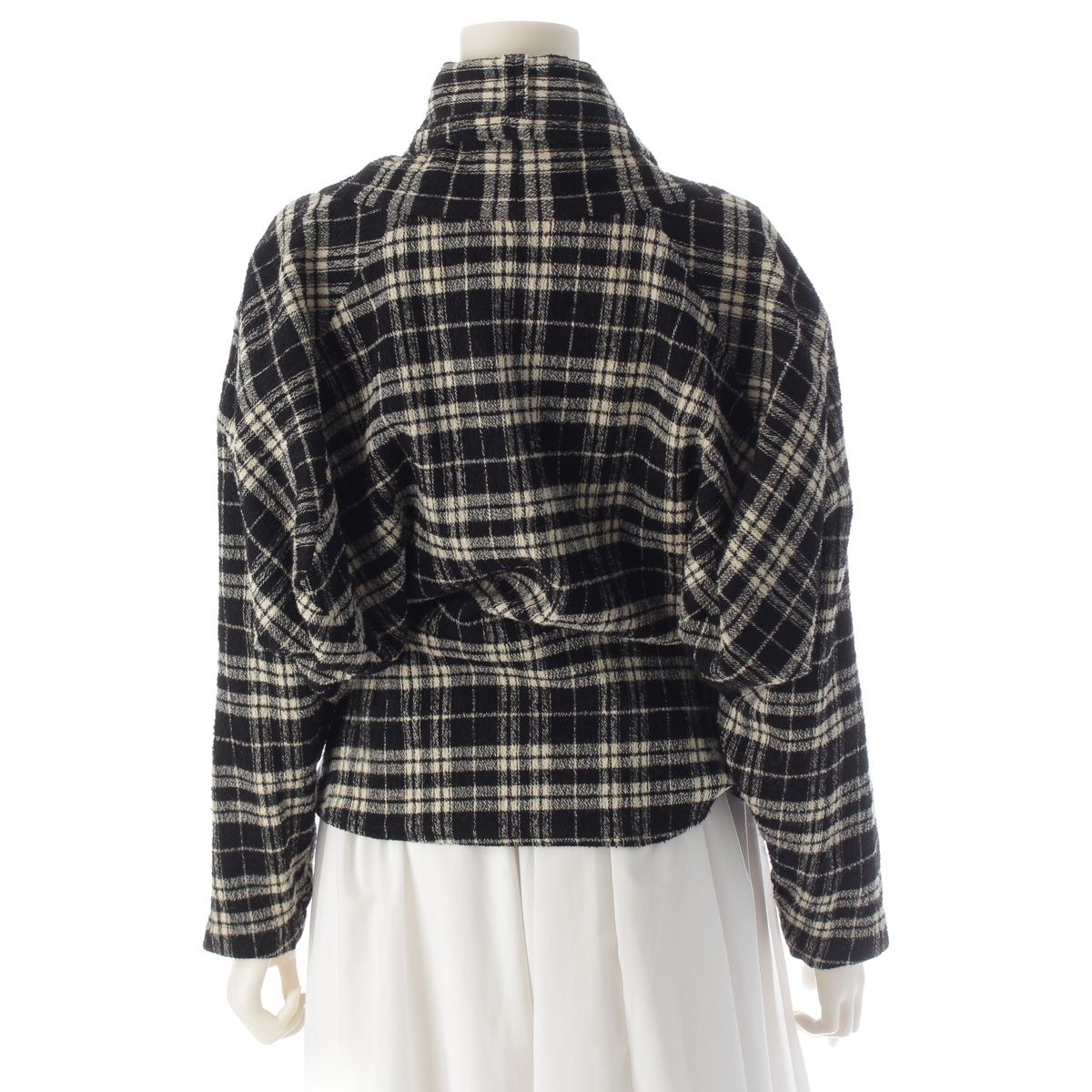 イッセイミヤケ 80s 筆タグ ウール チェック ジャケット アウター