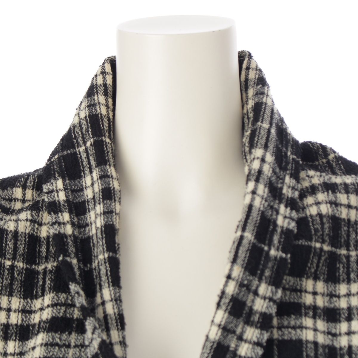 イッセイミヤケ 80s 筆タグ ウール チェック ジャケット アウター