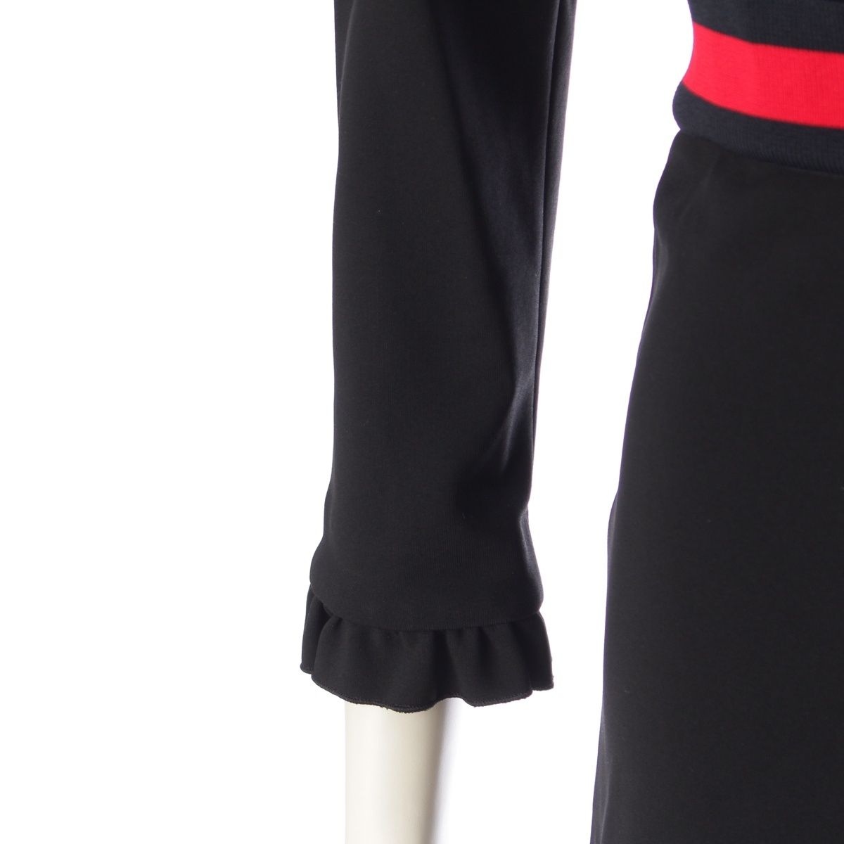 グッチ シェリーライン リボン ワンピース ドレス 457032 ブラック XS