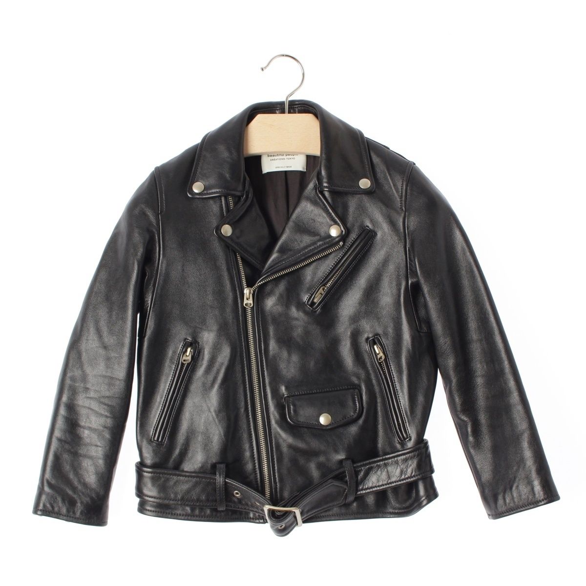 ビューティフルピープル 羊革 レザー ダブル ライダースジャケット