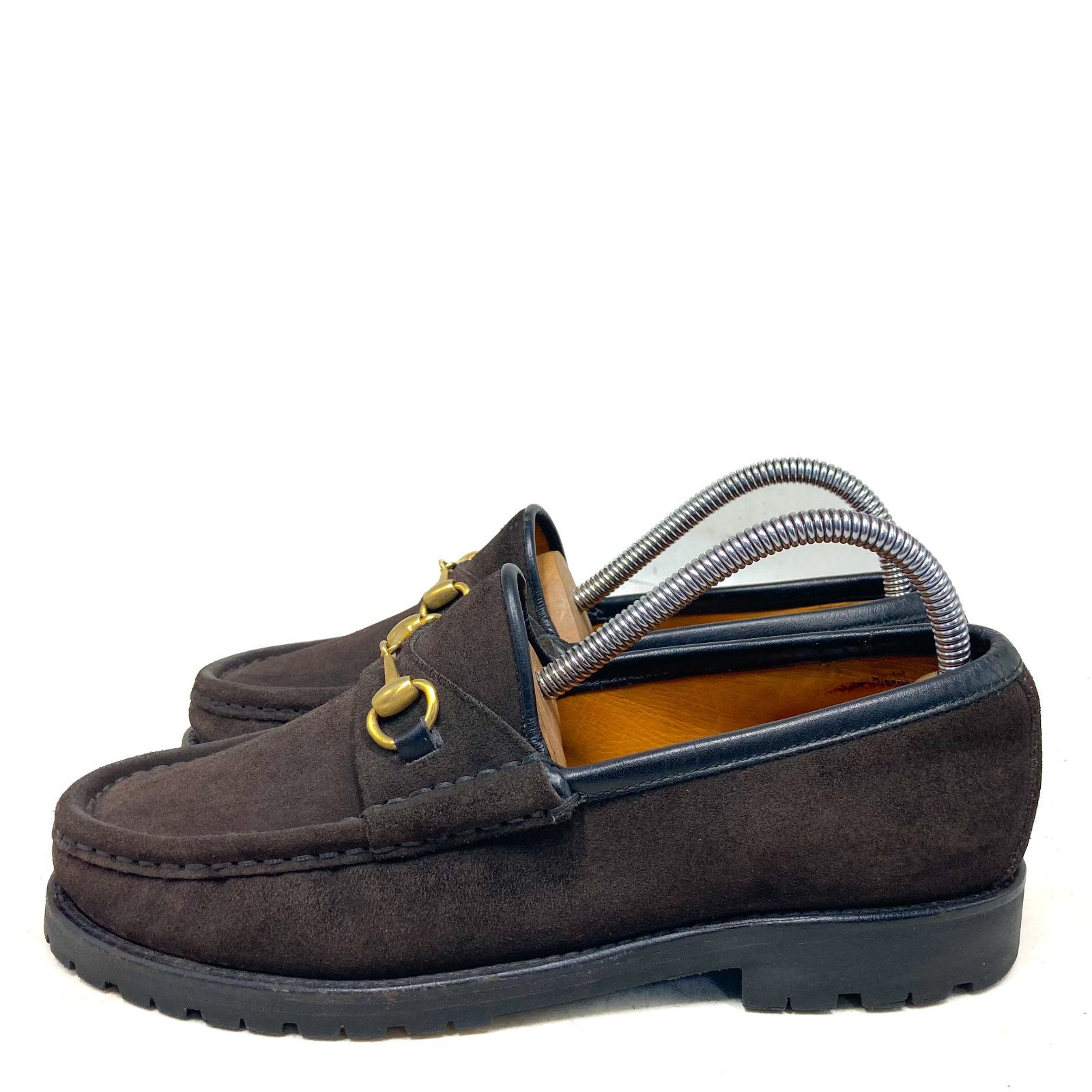 GUCCI グッチ スウェード ホースビットローファー 101-6105 茶 