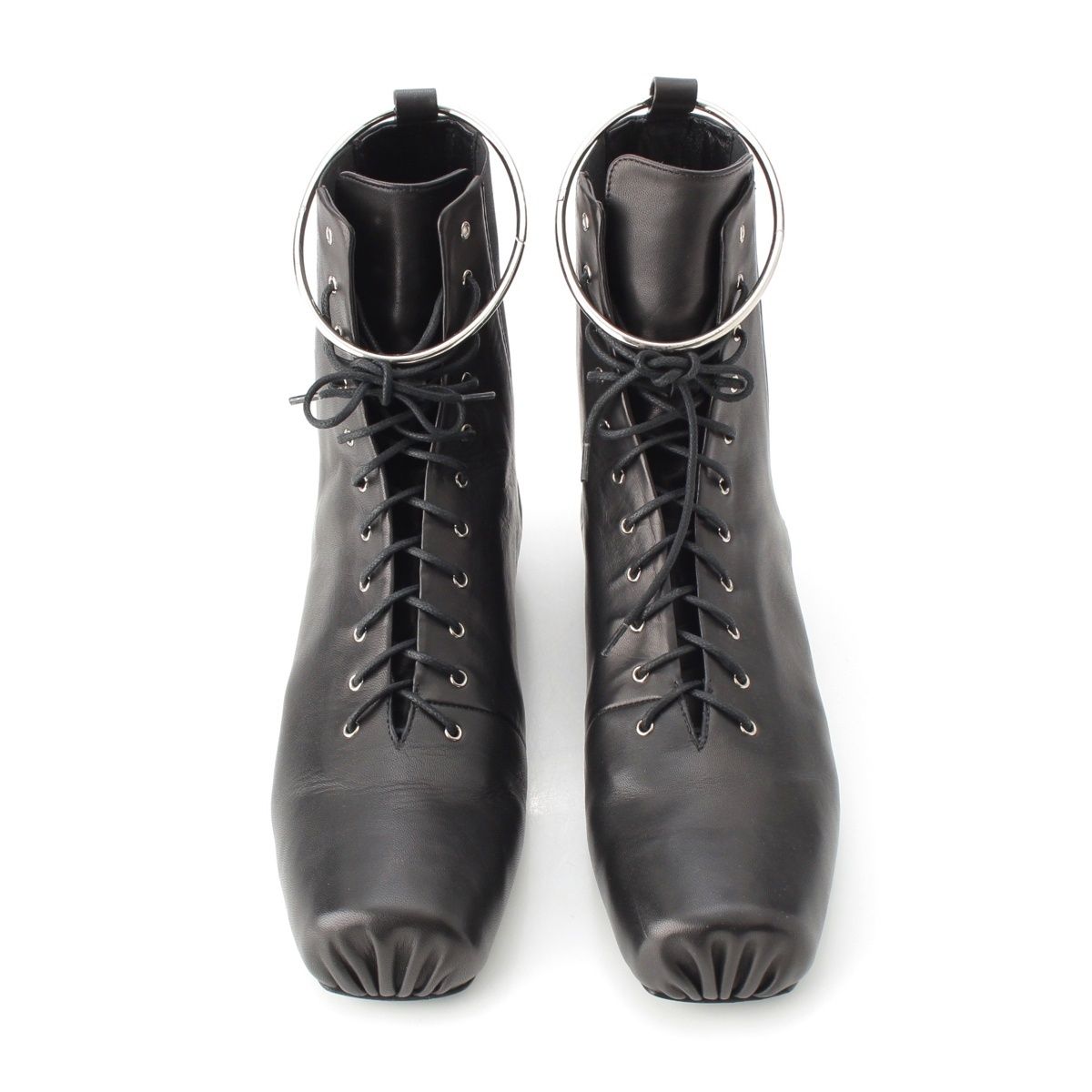 ジルサンダー レザー サイドゴア スクエアトゥ アンクレット レース