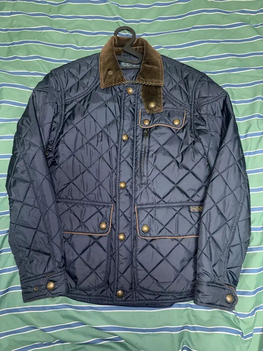 ポロラルフローレン ネイビー キルティング ジャケット S - メルカリ