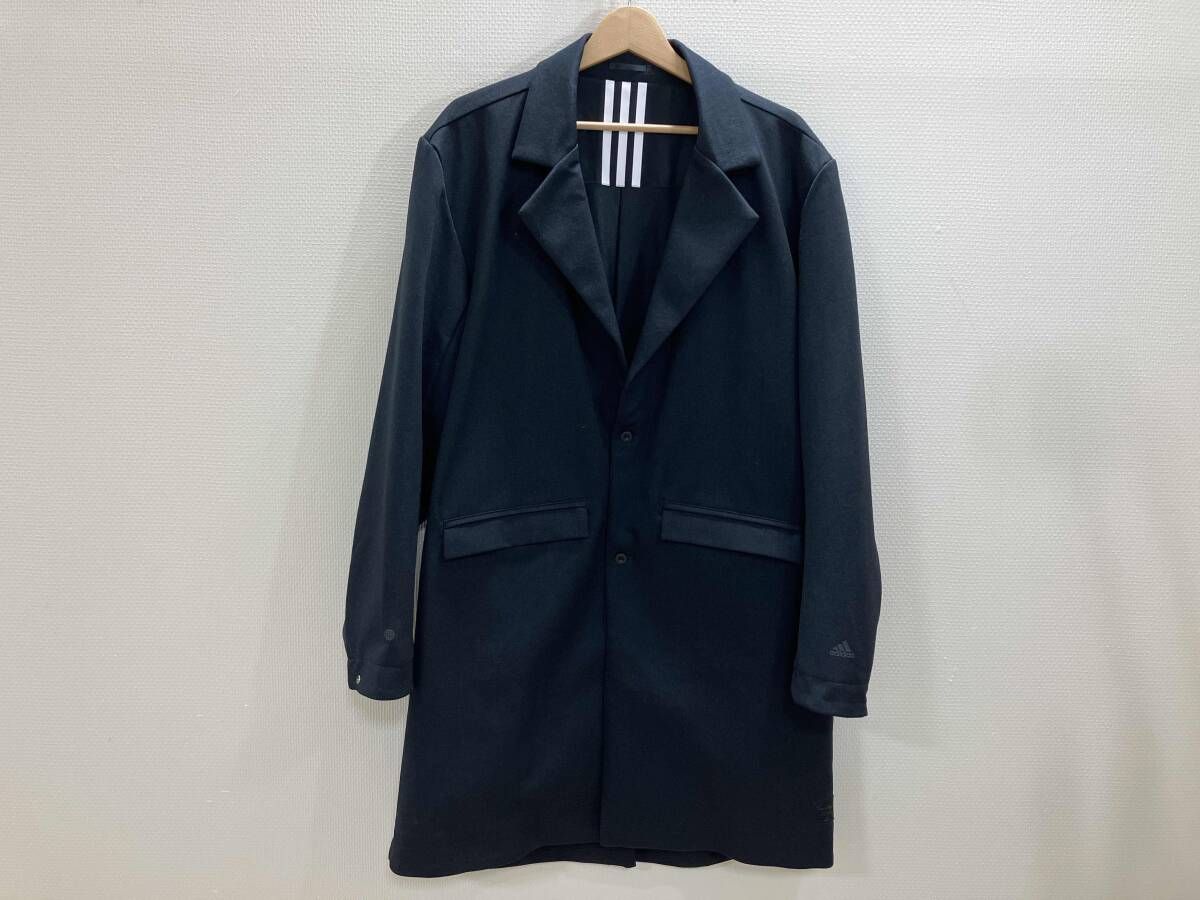 新品 adidas アディダス チェスターコート 紺 ジャケット ロングコート adidas アディダス チェスターコート デザインチェスターコート コート