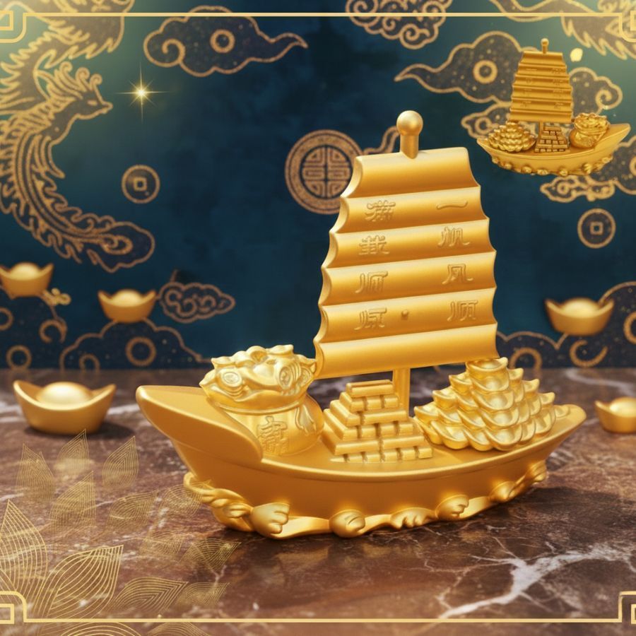 置物　金運UP 金條 風水縁起物 金貨 清国五帝【福祿寿喜財】銘 開運金元寶 金運 上昇 風水 財運 強化 招財 開運 風水 置物 財を呼ぶ 金運 定着 金
