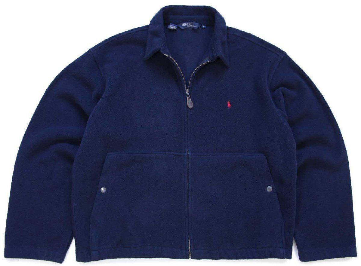 ❤️USA製 90s ラルフローレン ボア フリース 90s USA製 ポロ ラルフローレン チンスト付き ワンポイント フリース