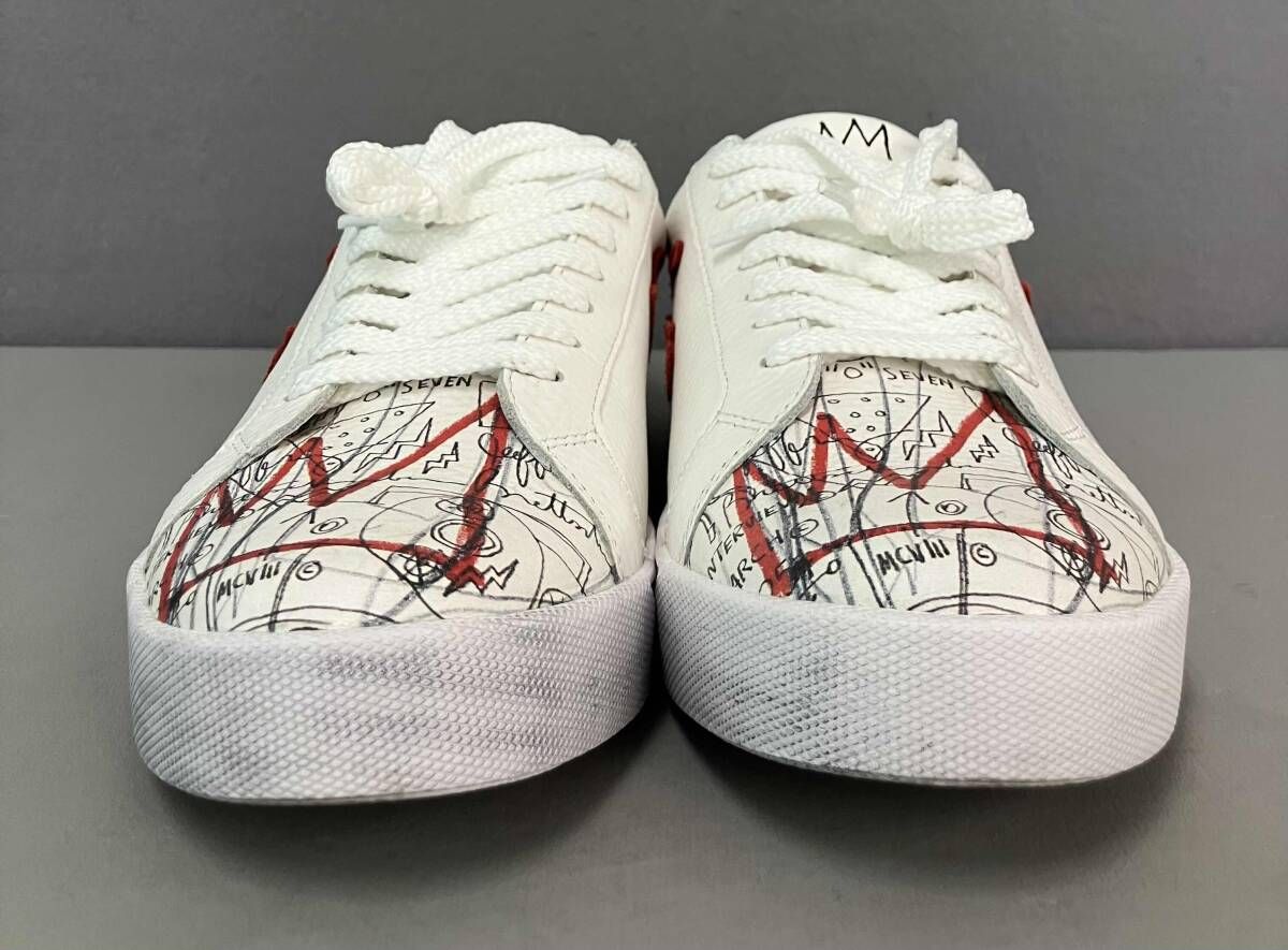 SANGACIO サンガッチョ スニーカー 25cm 白 ホワイト にゅSG Basquiat