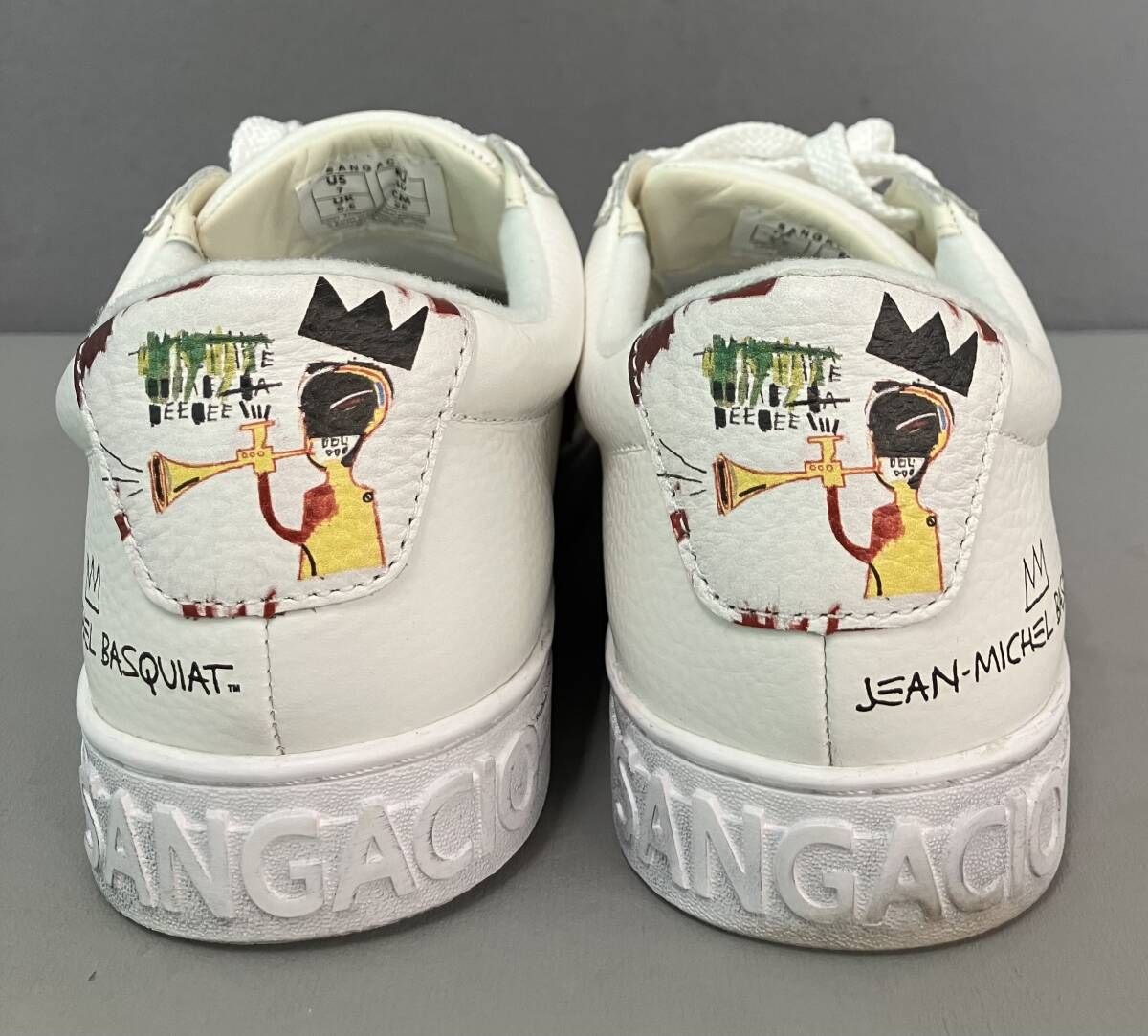 SANGACIO サンガッチョ スニーカー 25cm 白 ホワイト にゅSG Basquiat