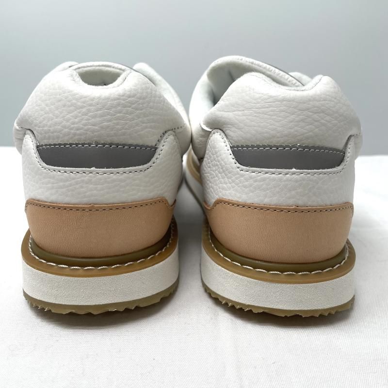 中古】SANGACIO にゅ～ずCREPE ホワイト/ブラウン 27cm スニーカー