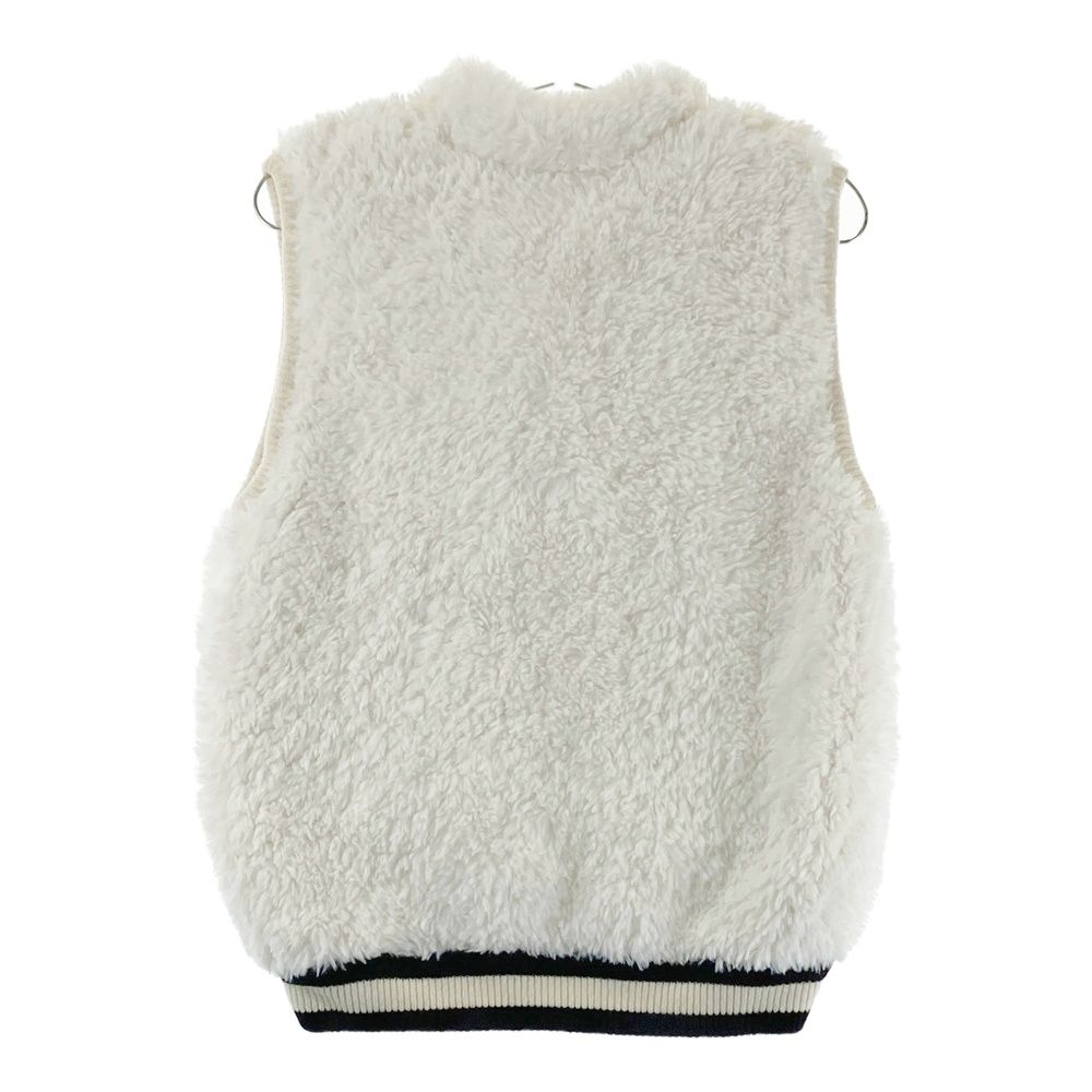 ARCHIVIO アルチビオ 中綿ベスト 白×ベージュ 蓄熱裏地 サイズ：38 ARCHIVIO アルチビオ 蓄熱裏地付き ボアニットベスト