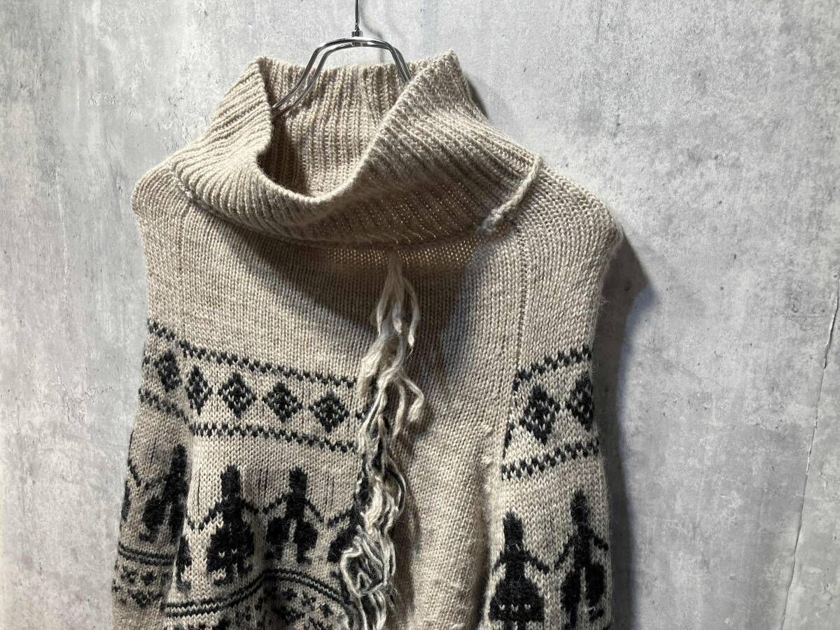 23aw Y's フリンジデザインタートルネックニット サイズ2 YJ-K95-585