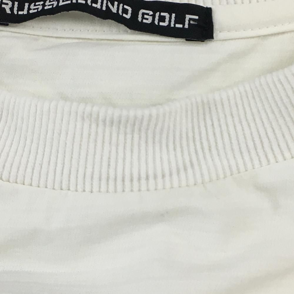美品】ラッセルノゴルフ スニード 白×ブルー 袖ルチャマスク ナイロン