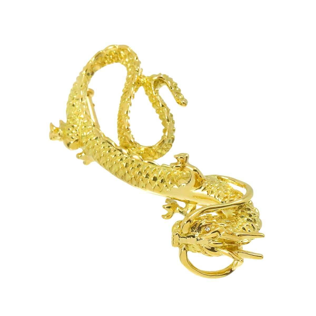 ダイヤ 0.006ct ブローチ K18 YG イエローゴールド 750 Diamond Brooch