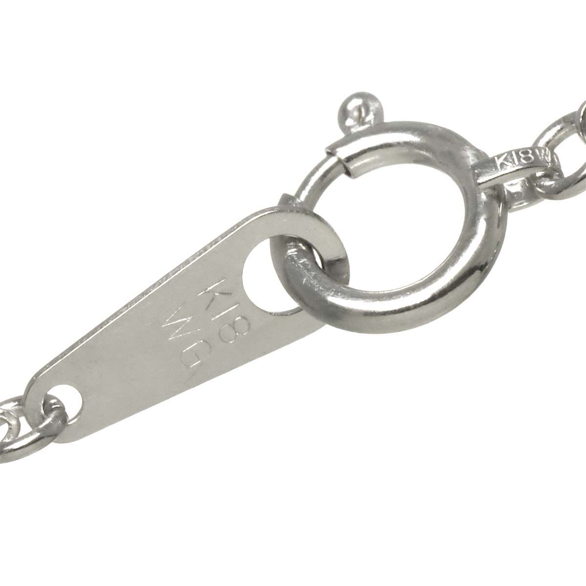 ダイヤ 1.00ct ネックレス 45cm K18 WG ホワイトゴールド 750 Diamond