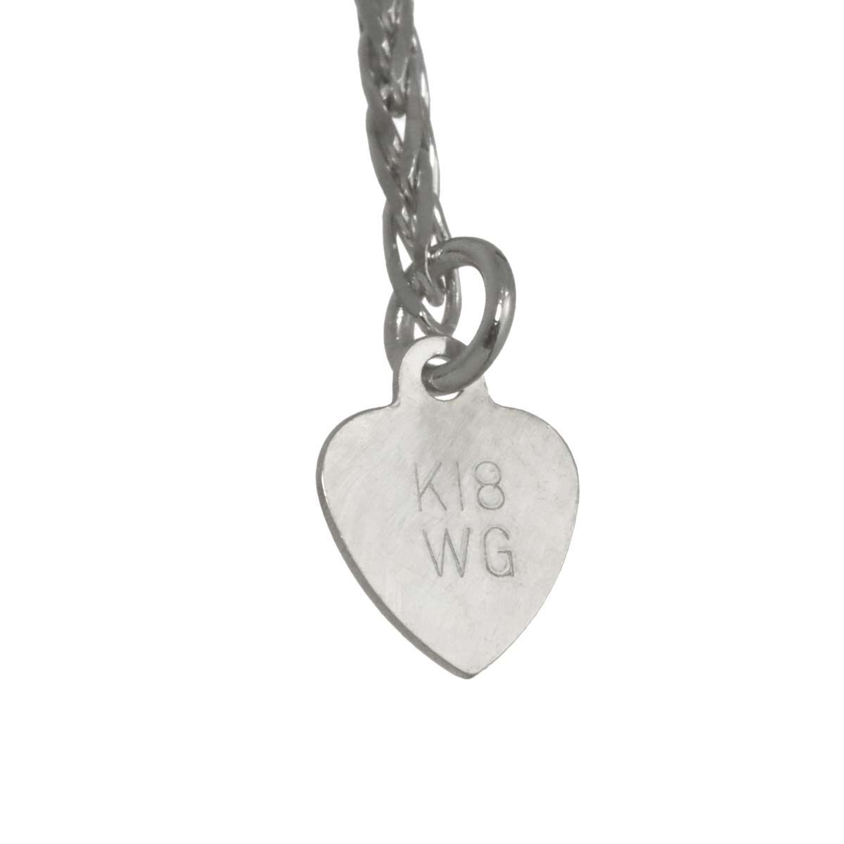 ダイヤ 1.00ct ネックレス 45cm K18 WG ホワイトゴールド 750 Diamond