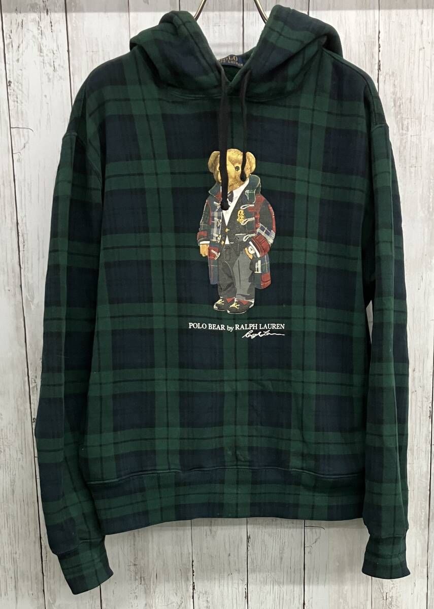 POLO RALPH LAUREN パーカー ラルフローレン ポロベア チェック柄 size