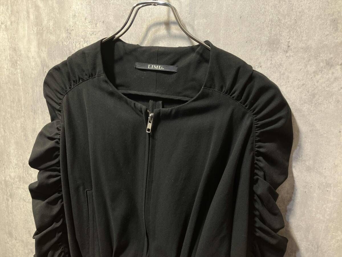 Limi feu ギャザーデザインクロップドブルゾン サイズS ブラック LY