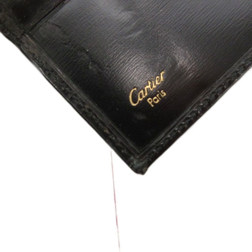 カルティエ Cartier キーケース レザー ロゴ 6連 ゴールドカラー 黒