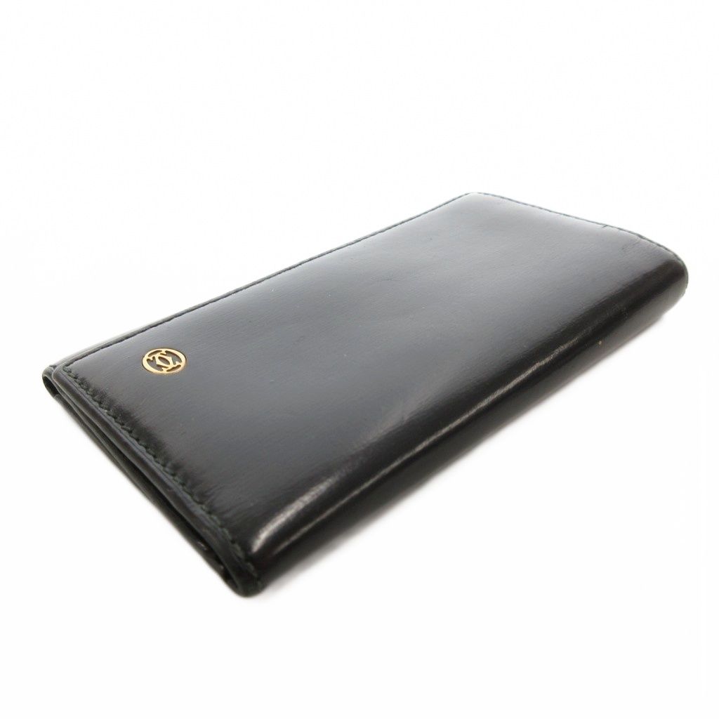 カルティエ Cartier キーケース レザー ロゴ 6連 ゴールドカラー 黒