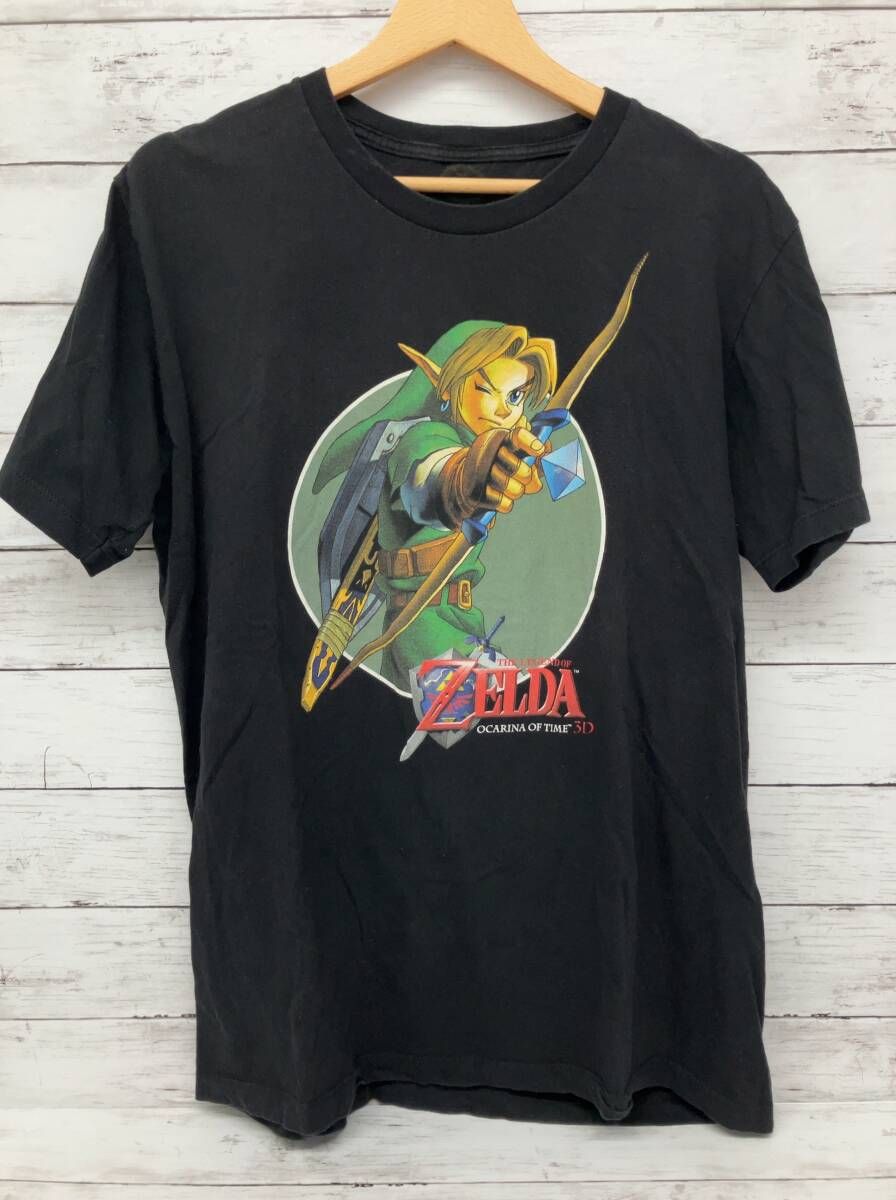 Nintendo ゼルダの伝説 時のオカリナ 半袖Tシャツ／Lサイズ／ブラック