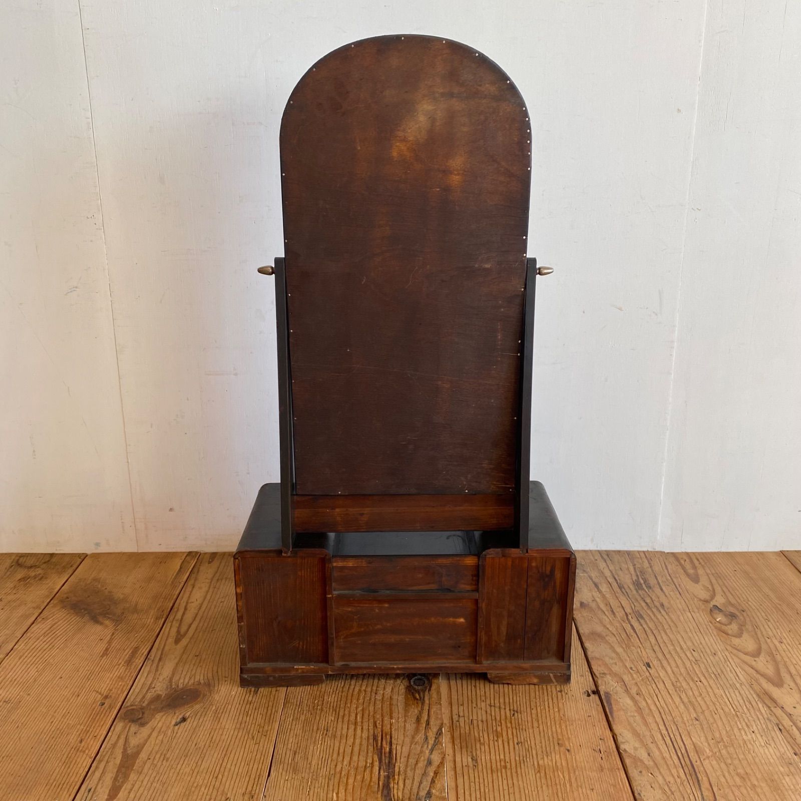 アンティーク 卓上 鏡台 ミラー ドレッサー 木製 ブラック 黒 y574