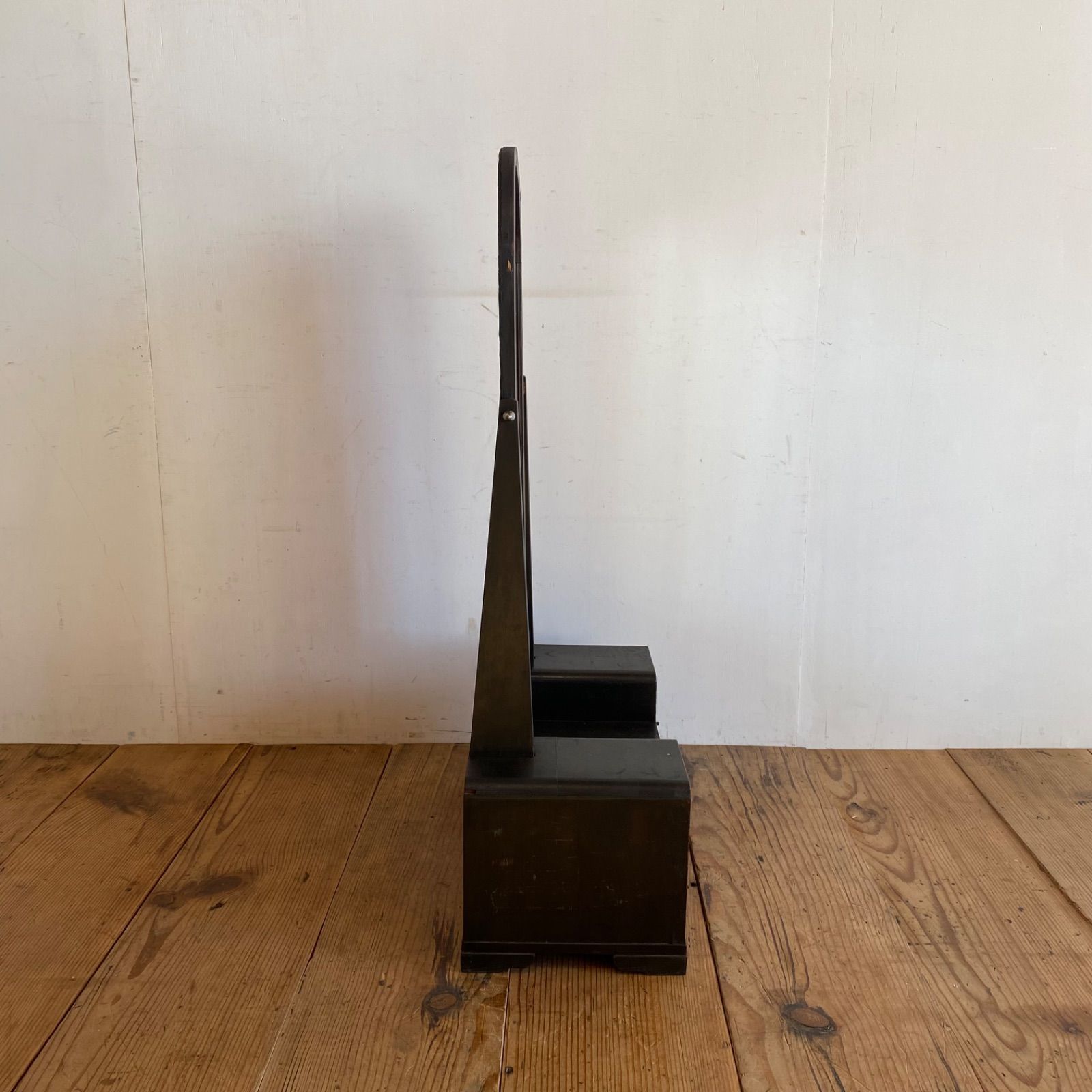 アンティーク 卓上 鏡台 ミラー ドレッサー 木製 ブラック 黒 y574