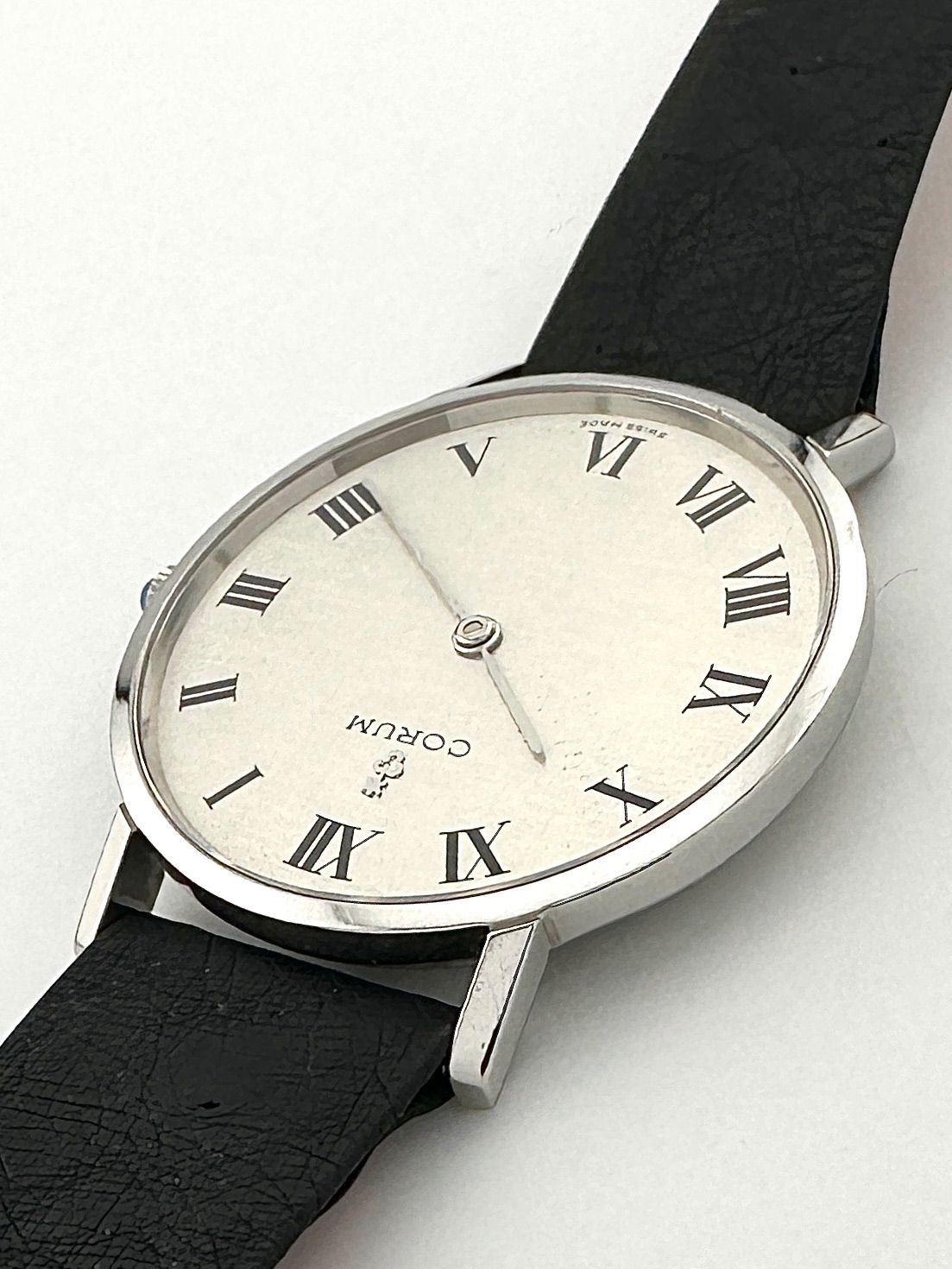 ハシケン様 CORUM 57219 ヘアライン文字盤 ローマ 手巻き時計 コルム 0 コルム