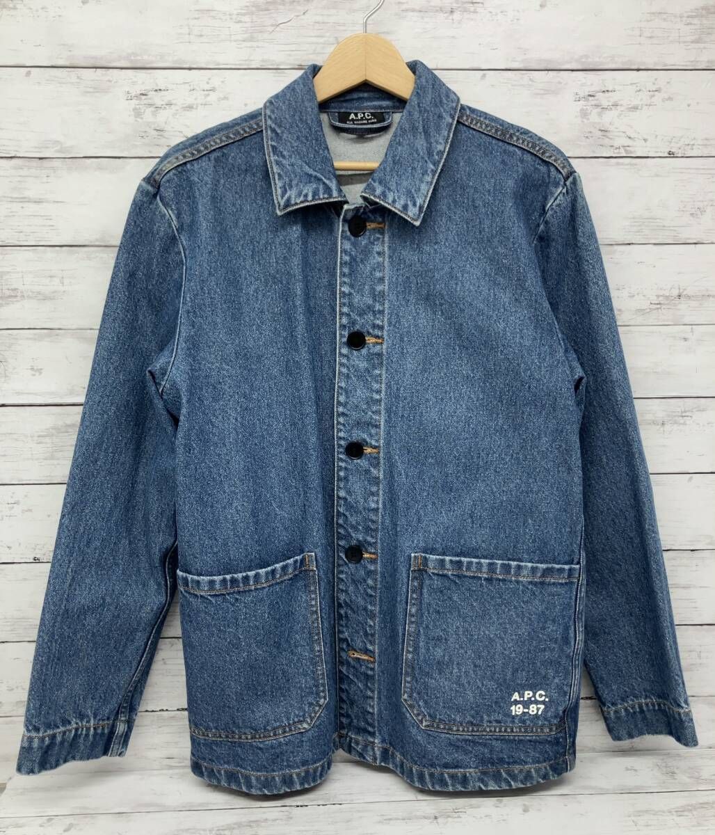 A.P.C. インディゴデニムジャケット L APC デニムジャケット／Sサイズ／カバーオール／ジージャン／ブルー