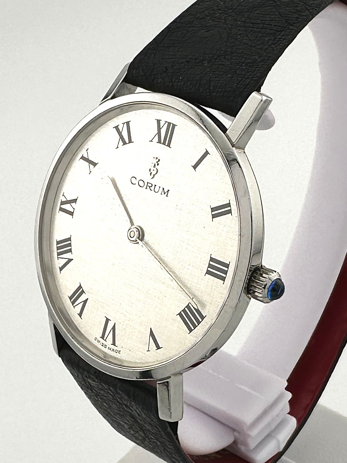 ハシケン様 CORUM 57219 ヘアライン文字盤 ローマ 手巻き時計 コルム 0 コルム