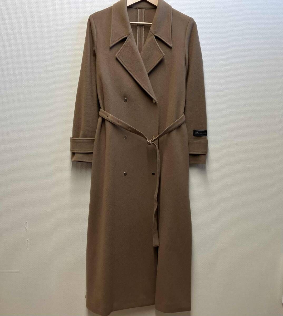 AMERI BELT FLARE LONG COAT アメリ ベルトフレアロングコート ウール 