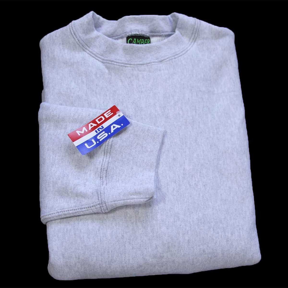 デッドストック☆USA製 CAMBERキャンバー 無地 裏サーマル リバース