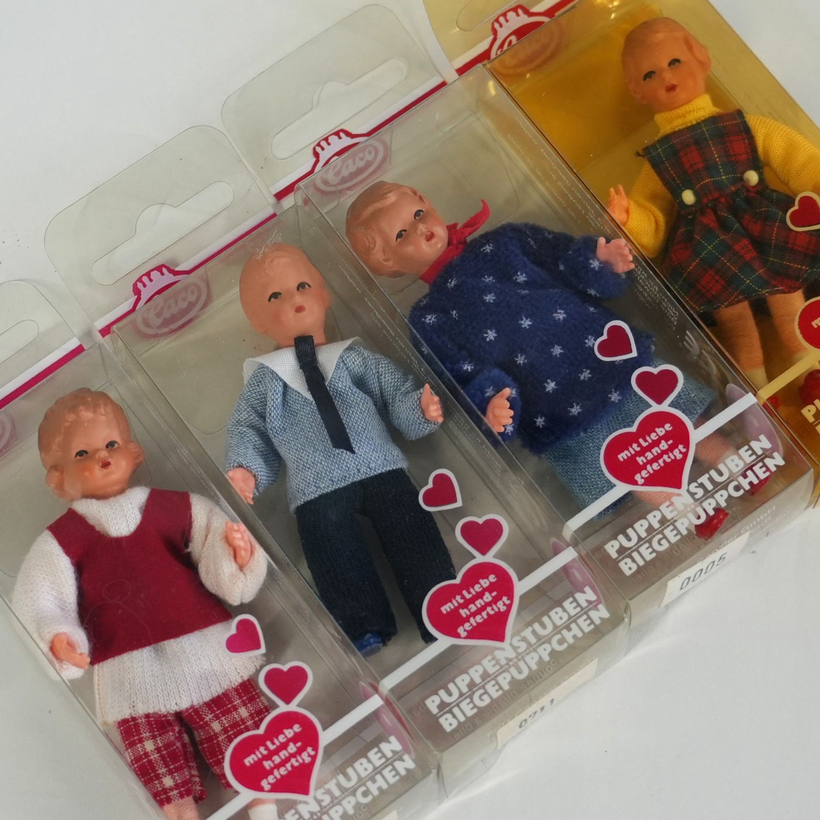 IM] ドイツ製 CACO ドールハウス 人形 フィギュア 子供 4体セット