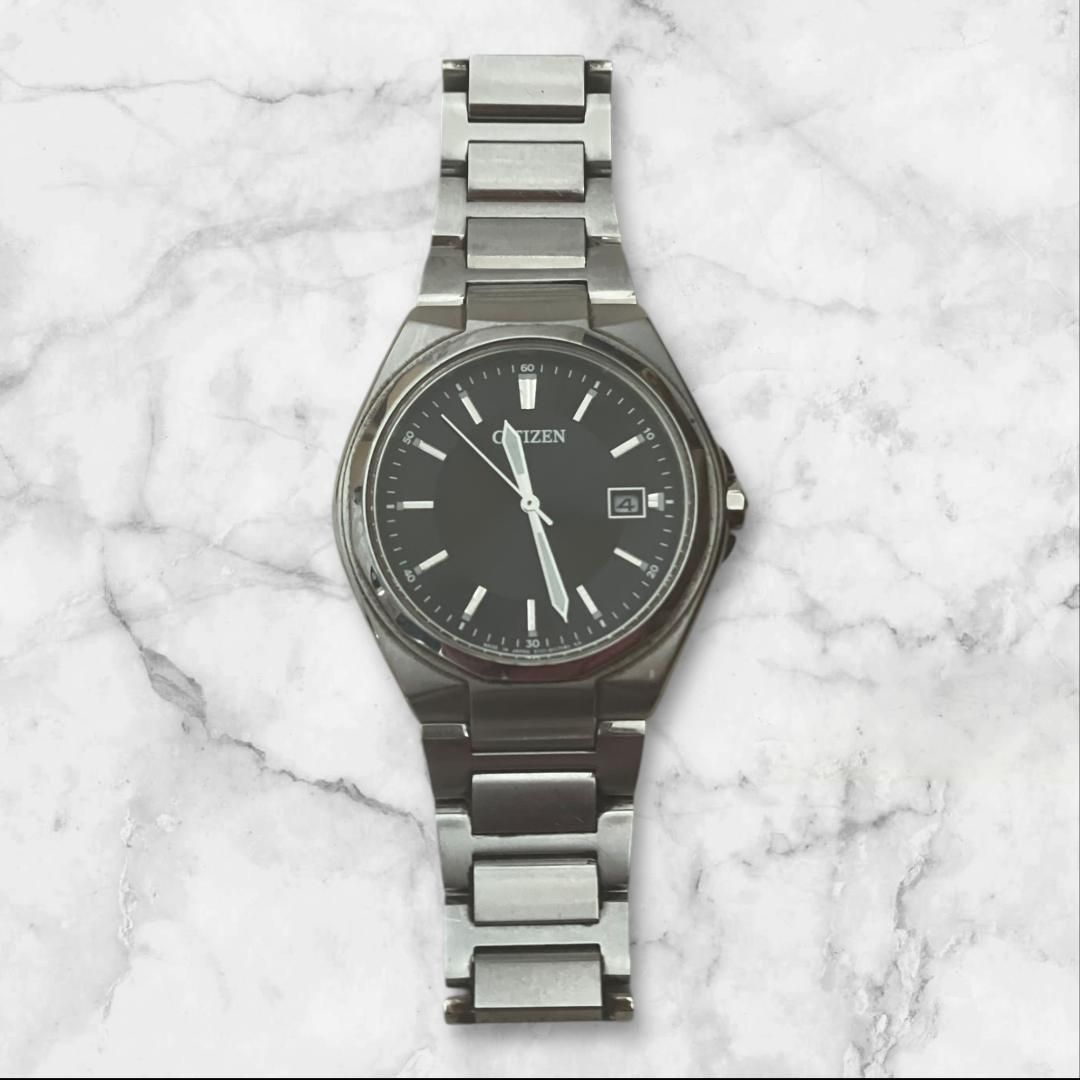 CITIZEN エコドライブ 腕時計 デイト メンズ ステンレス 現状稼働