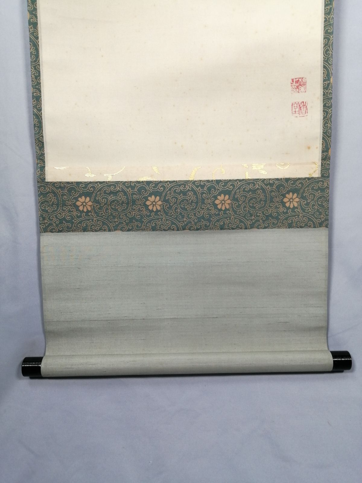 茶道具】大徳寺 立花大亀和尚筆 『利休居士像』画賛 茶掛 掛軸 軸C177