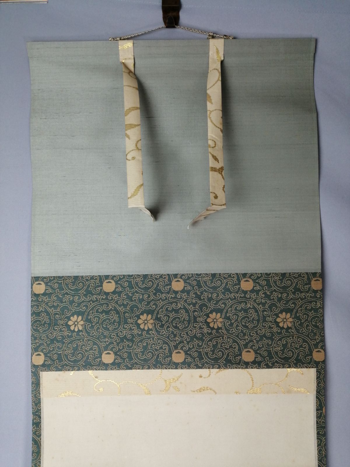 茶道具】大徳寺 立花大亀和尚筆 『利休居士像』画賛 茶掛 掛軸 軸C177